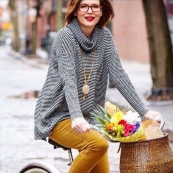 Cabi Fergie Cotton Knit Striped Cowlneck Sweater Size XXS - Picture 5 of 14